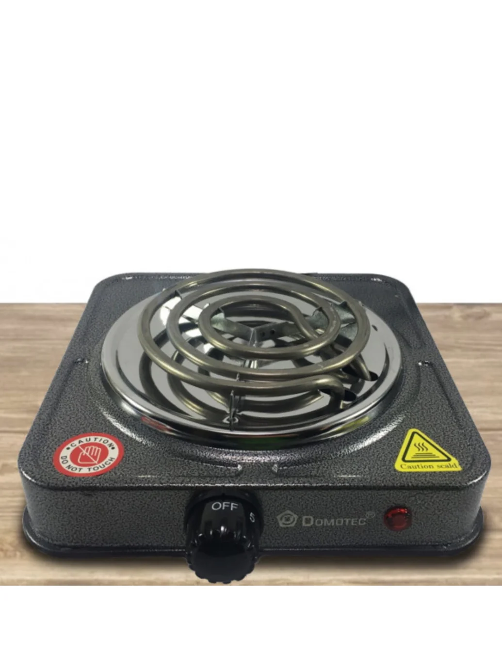 Плита електрична Domotec MS-5801 1кф., 1000Вт. (Сірий)
