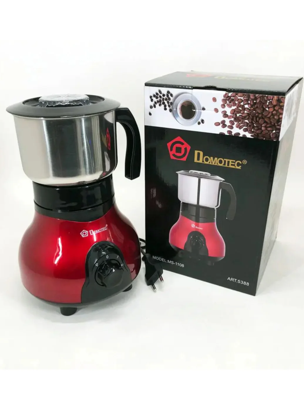 Кавомолка DOMOTEC MS-1108 Червона (250Вт, 250г)